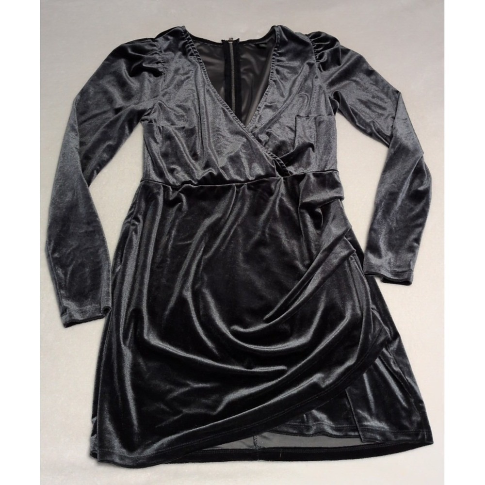 Wild Fable Bodycon Mini‎ Dress Small Metallic Gray Excellent Spaghetti Strap
